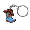 Llavero de Dibujos Animados de Chica Vaquera Cadena de Llaves de Goma Suave PVC Colgante para Bolso Pequeño Regalo Fabricante Mayorista