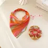 Miaode 2026 Nuevo Pañuelo Triángulo Gradiente Láser Accesorio Elástico para el Cabello Scrunchie Plisado Iridiscente Goma para Cola de Caballo Baja