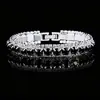 Joyas al por mayor transfronterizas zircón azul boda traje de tres piezas collar pendientes pulsera joyería nupcial ZN010