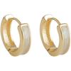 Anel de Esmalte Minimalista Anel de Orelha Moda Fivela de Orelha de Prata Esterlina Entrada de Nicho Anel de Luxo Anel Brincos Francês Elegante Feminino