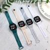 Nuevo Reloj Digital LED Cuadrado Pequeño con Sentido Tecnológico de Astronauta para Estudiante, Fiesta, Aspecto Elegante, Sencillo, de Moda, con Botones