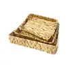 Dropshipping Internacional Cesta de Armazenamento Trançada de Capim-Cabaça Cesta de Armazenamento de Rattan Mesa de Centro de Mesa de Cozinha Quarto Armário Pastoral