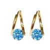 Pendientes de moda transfronteriza europea y americana geométricos combinables de cristal Zirconia, exquisito temperamento, pendientes sencillos al por mayor