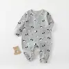 Ropa para bebé para otoño e invierno, mameluco de una pieza de algodón puro, ropa interior Clase A, pijama para recién nacidos, mameluco de manga larga para niños y niñas