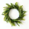Guirlanda de planta artificial, guirlanda de porta com folhagem fresca, decoração de janela de entrada, arranjo floral, fundo de casamento, guirlanda de flores artificiais