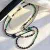Versão de luxo Ágata Negra Natural de Alta Qualidade Aventurina Múltiplos Métodos de Uso Corrente para Suéter Corrente para Celular Corrente Transversal Pulseira