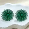 Aretes, pernos para orejas, aretes florales, aretes transfronterizos, aretes de lujo ligero de alta gama, aretes de diseño de nicho, accesorios para orejas de mujer