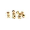 Cuentas de oro de 18 quilates con orificios grandes que preservan el color, cuentas de barril de tres capas, accesorios hechos a mano, pulseras, collares, materiales de joyería con cuentas.