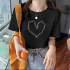 Camiseta de Manga Corta Versátil para Mujer Estilo Coreano y Japonés de Verano con Estampado Único de Dibujos Animados Lindos Diseño de Moda