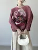 Camiseta Holgada Adelgazante de Manga Larga para Mujer Talla Grande, Elegante y Juvenil para Madres de Mediana Edad y Mayores, Top Fruncido de Moda