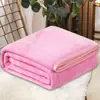 Manta de flanela lisa, manta de fleece coral quente para outono e inverno, manta de piquenique, manta para pernas de avião, direto do fabricante