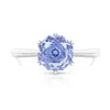 Anillo Clásico de Seis Garras Corte Rosa de Piedra Preciosa de Color Más Vendido en Transmisión en Vivo, Diamante de Alto Carbono Súper Brillante, Chapado en Oro Real, Anillo de Moda Versátil