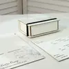Nueva Caja Plegable de Dos Piezas de Milán Caja de Joyería Mejorada Caja de Empaque Creativo Fija de Cuerda de Cuero Lista para Usar al por Mayor
