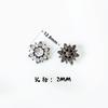 Pistola Banhada a Cobre Cor Preta Reter Multi-pass Bead Oco Zircônio Diy Pulseira com Conta Colar Artesanal Jóias Botão Acessórios