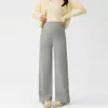 Pantalones de Maternidad para Primavera y Otoño 2025 Estilo Nuevo, Pantalones de Pierna Ancha No Ceñidos para Mujeres Embarazadas, Ropa de Otoño