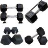 Halter hexagonal com núcleo de ferro revestido equipamento de fitness para casa peso 2,5-50kg ferro puro revestido academia fixo
