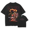 Camiseta Transfronteriza Aliexpress Sung Jin Woo Anime S - Solo - Camiseta Lavada Retro Plana