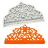 Molde de Silicone Coroa Vazada em Relevo Estilo Europeu com Pérolas Molde para Decoração de Bolo e Chocolate Molde para Assar