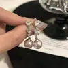 Pendientes de Zirconia y Perla con Forma de Corazón de Lujo Ligero Estilo Francés para Mujer, de Alta Gama, Elegantes, Modernos, Versátiles