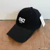 Chapéus Estilo Coreano para Homens e Mulheres Ok! Boné de Baseball Bordado Paris Primavera/Verão Circunferência da Cabeça Grande Topo Macio Aba Curva Estilo Casual Casal