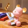 Flor pequeño oso violento sala de estar decoraciones para el hogar inauguración de casa casa nueva escritorio porche adornos regalos creativos para recién llegados