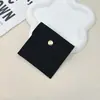 Bolsa de armazenamento de joias estilo minimalista em microfibra flockada artificial para colares, anéis, brincos, com fecho de pressão, também adequada como porta-moedas