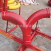 Tubo de Bomba Espinha de Peixe 125 Tubo de Bomba para Transporte de Concreto Tubo de Três Vias Tubo de Bomba de 45 Graus 90 Graus Tubo de Três Vias
