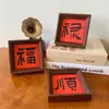 Nuevo Estilo Chino Estilo Festivo Marco de Fotos Caligrafía Pintura Adornos de Escritorio Fu Lu Shou Mesa Sala de Estar Decoraciones para el Hogar Regalo
