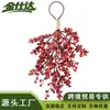 Adornos Navideños de Bayas Rojas Cubiertos de Nieve Artificial para Decorar Rincones Acogedores y Escenas del Árbol de Navidad