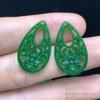 Aretes de orquídea de gota de agua hueca de Jade Malayo al por mayor diy Jade Joyería colgante colgante flor accesorios al por mayor