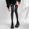Calcetines Largos Yabi Style Jk Cross para Mujer Medias Estampadas Y2K Calcetines de Media Pierna con Liguero