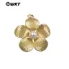 Wt-P2077 Pingente de Flor Irregular Tridimensional Multi-Estilo Pérola Brilhante Brincos de Menina Colar Acessórios DIY
