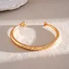 Pulseira Geométricas Abertas em C Estilo Metal Europeu e Americano Superfície Lisa Pulseira de Personalidade Ins de Nicho Transfronteiriça Pulseira da Moda de Alta Qualidade