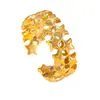 Joyería Popular Transfronteriza de Acero de Titanio Moda Diseño de Nicho Anillo Abierto Fundición Doble Fila Estrella Anillo de Acero Inoxidable Fábrica