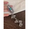 Presilha de cabelo estilo chinês, imitação do estilo Xizang, prateada, com franja exagerada. Presilha lateral retrô de alta qualidade, leve, luxuosa e elegante, acessório de cabelo étnico para mulheres.