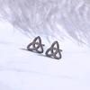 Pendientes de acero de titanio con baño de oro real, sin decoloración, hipoalergénicos, celtas, de acero inoxidable 304, superventas transfronterizos