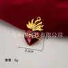 Popular Estilo Gótico Transfronteiriço Pingente Coração de Pêssego Popular Alto Padrão Coração Dourado Asas Acessórios de Joias DIY