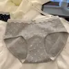 Calzones de algodón antibacteriano para mujer, frescos y transpirables, con entrepierna extendida, estampado floral y de lunares, tiro medio, de algodón puro extendido