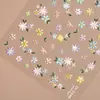 Redanco Novo 5D Embossado Popular Flor de Margarida da Primavera Concha Luz Adesivo para Manicure Adesivo Estéreo para Unhas Dr-1149