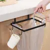 Estante de Basura Estilo Japonés Colgante de Hierro Forjado Colgador de Bolsas de Basura de Cocina Portabolsas de Plástico Estante de Basura sin Taladro Almacenamiento