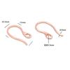 Gancho para la oreja en forma de U aplastado de acero inoxidable chapado en oro transfronterizo, estampado de una pieza con anillo, material para hacer aretes DIY, fabricación de aretes, material de joyería