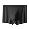 Comércio Exterior Transfronteiriço Verão Novo Cueca Boxer Masculina Seda Gelada Cor Sólida Roupa Íntima Simples Respirável Boxer Masculino