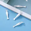 Colgante de pez koi bañado en plata de ley s925 con acabado cepillado fino, accesorio con forma de pez para pulsera de perlas y decoración de collar DIY