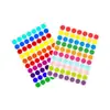 Etiqueta Adhesiva de Puntos de Colores Jardín de Infantes Color Mano Alzada en Blanco Redonda 19mm Etiqueta de Sellado Pegatina Creativa