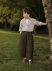 Pantalones largos de algodón y lino para niños, unisex, versátiles, nuevos pantalones casuales de otoño, suaves, lisos, transpirables, pantalones versátiles para niños