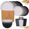 Conjunto de Tigelas e Pratos Transfronteiriços Palha de Trigo Tigela Doméstica Copo Prato Talheres Portáteis Prato de Jantar Prato de Copo Tigela de Arroz