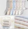 Calcetines Finos de Media Pantorrilla para Mujer Primavera/Verano, Estilo Coreano, Patrón Floral Pequeño, Anti-Pilling, Sin Costuras, Dulces Calcetines de Algodón de Verano para Mujer