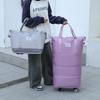 Bolsa de Viaje Gran Capacidad Expansión de Tres Capas Larga y Corta Distancia Bolsa de Maternidad Impermeable Separación Seco y Húmedo Desmontable Maleta con Ruedas Universales