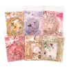 Papel Material Momo Serie Victoria's Secret Encaje Hueco Vintage Material para Diario Incluye 10 Hojas 6 Diseños