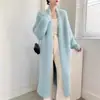 Suéter cárdigan abrigo abrigo de terciopelo de visón de imitación transfronterizo blanco para mujer otoño e invierno holgado felpa esponjoso cárdigan largo